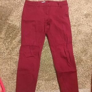 NYC skinny dress pants-8R Burgundy